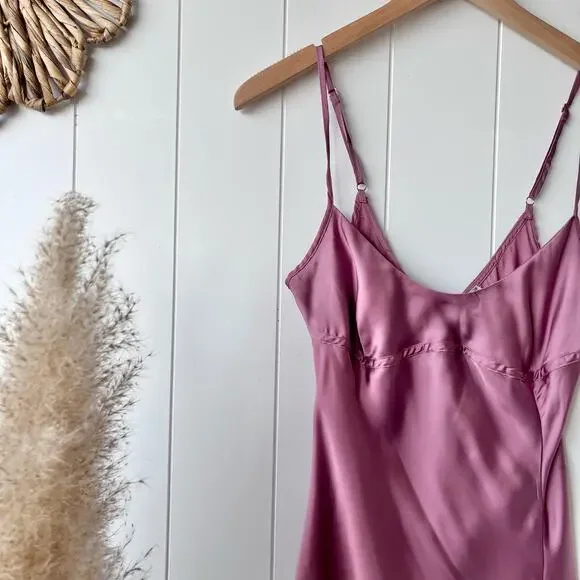 Free People dress midi slip satin slit summer spring femme - Picture 5 of 10